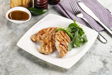 Grilled turkey breast fillet steak