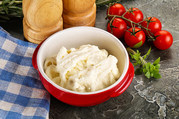 Italian delicous stracciatella cheese