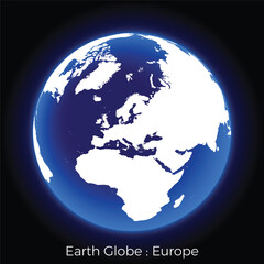 Earth Globe by Continent