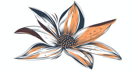 Flower Figure Icon Vector Illustration Hand drawn Vector