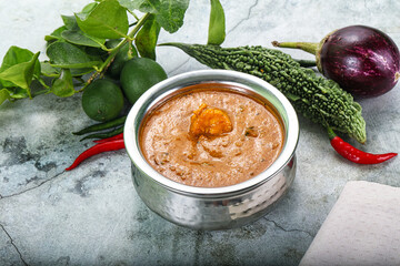 Indian cuisine - Masala with prawn