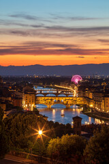 Obraz premium Beautiful view of bridge Ponte Vecchio, Florence, Italy
