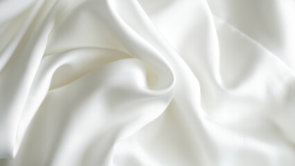 Fototapeta premium white silk fabric background copy space
