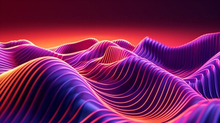 Abstract background neon lines of color futuristic wallpaper. Waves of Light Dance on Smooth Textures. Optical illusion background with shapes and glowing abstract glow