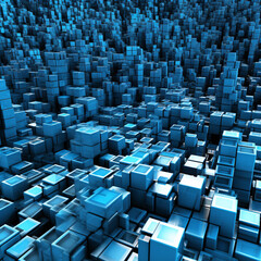 Obraz premium Abstract Cubic Matrix Illustration