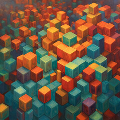 Abstract Cubist Painting