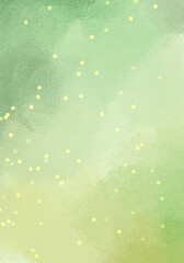 Soft Green Background with Yellow Glowing Dots