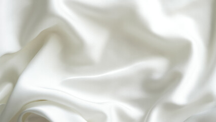 Obraz premium white silk fabric background copy space