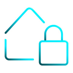 Obraz premium Png smart home lock icon transparent user interface