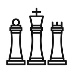 Competitive Chess Icon for Strategy Games
