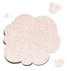 Thought bubble png sticker in pink glitter texture style