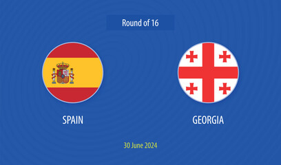 Spain vs Georgia soccer scoreboard Europe tournament