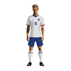 Fototapeta premium Soccer player in United States team uniform