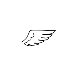 wing doodle icon