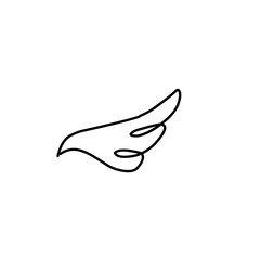 wing doodle icon