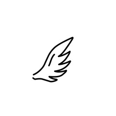 wing doodle icon