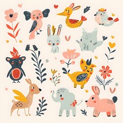 pattern with funny animals