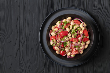 Piyaz, Turkish white bean salad in a bowl