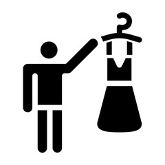 Fashion Styling Vector Glyph Icon Design