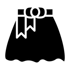 Stylish Skirt Vector Glyph Icon Design