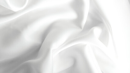 Obraz premium white silk fabric background curly lines