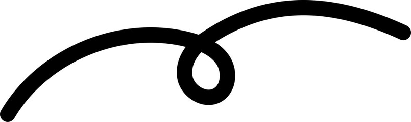 Hand drawn underline icon. Doodle illustration.	