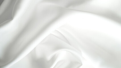 Fototapeta premium white silk fabric background copy space.