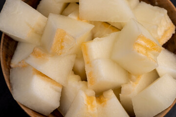 fresh melon cooked for nutrition