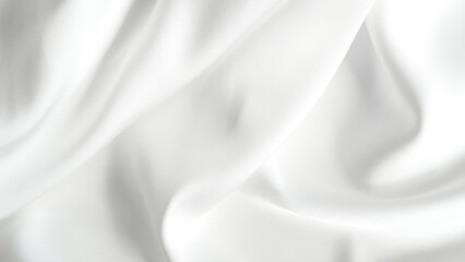 Fototapeta premium white silk fabric background copy space.