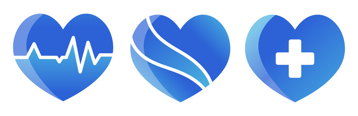 Obraz premium Vector of heath icons set