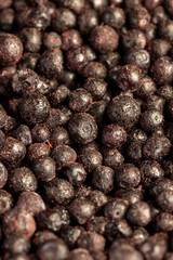 blueberry harvest frozen quickly to preserve vitamins