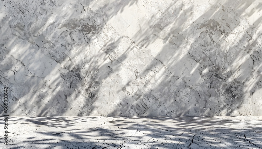 Aufkleber 3d render of abstract pearl granite background with shadows and sun rays, empty space for product pr
