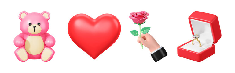 3d of love elements set