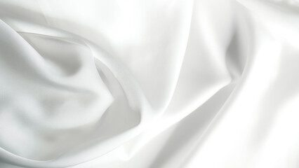 Fototapeta premium white silk fabric background curly lines