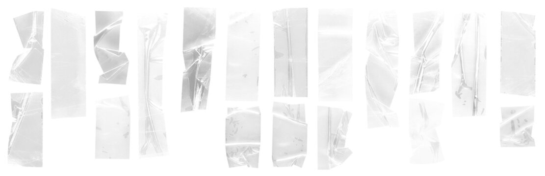 Wrinkled clear tape stationery set