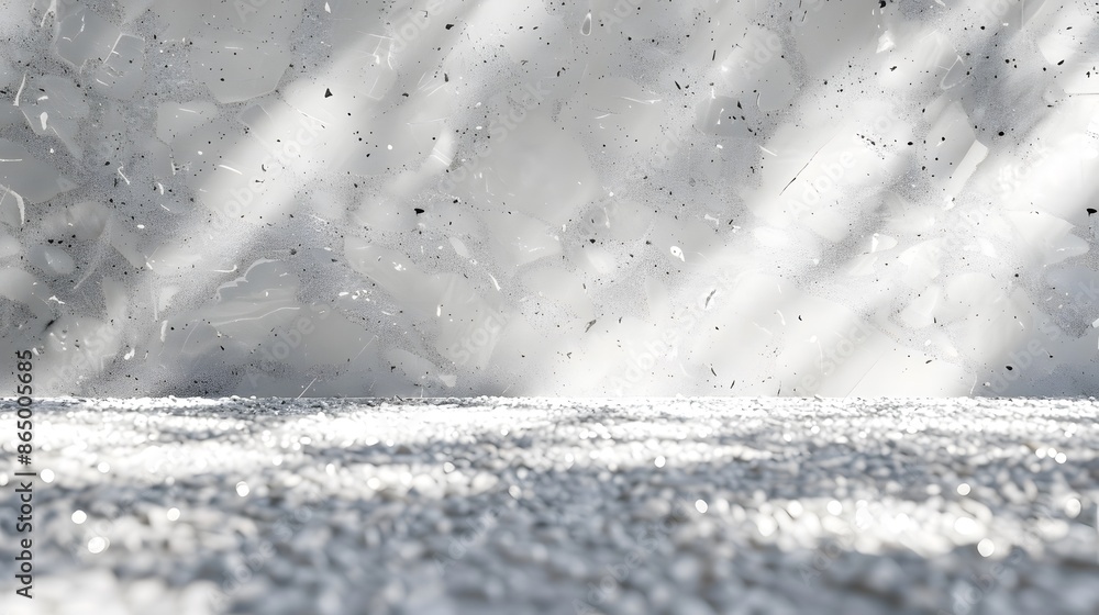 Aufkleber 3d render of abstract pearl granite background with shadows and sun rays, empty space for product pr