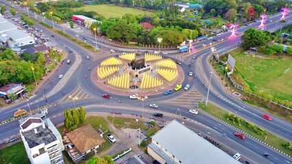 Aerial Views of Buri Ram Province, Thailand