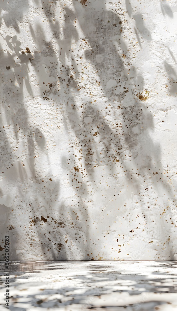 Aufkleber 3d render of abstract pearl granite background with shadows and sun rays, empty space for product pr