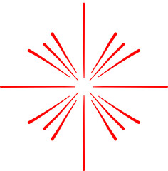 Red white fireworks illustration vector