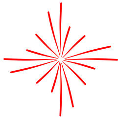 Red white fireworks illustration vector