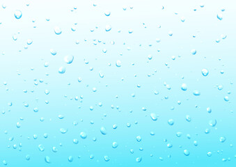 水滴がついた平面の背景　水　湿気　ガラス