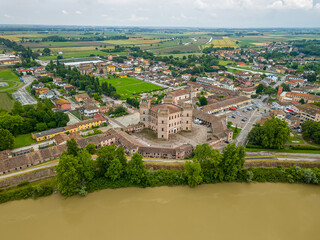 Aerial View Over Mesola, Province of Ferrara, Emilia-Romagna, Italy