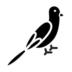 Budgerigar Vector Glyph Icon Design