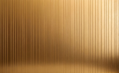 Fototapeta premium A wall showcasing a golden vertical striped design. 