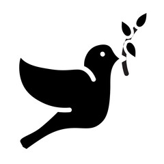 Dove Vector Glyph Icon Design
