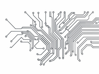 Circuitry Elegance: A Minimalist Masterpiece of Interconnected Simplicity