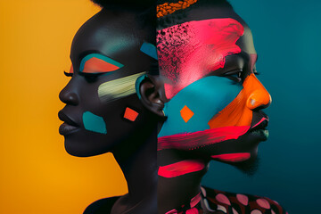 International Nelson Mandela Day, people on colorful background