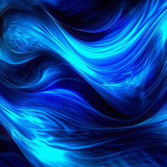 Fototapeta premium Aquatic Fluidity: A Blue Wavy Formation
