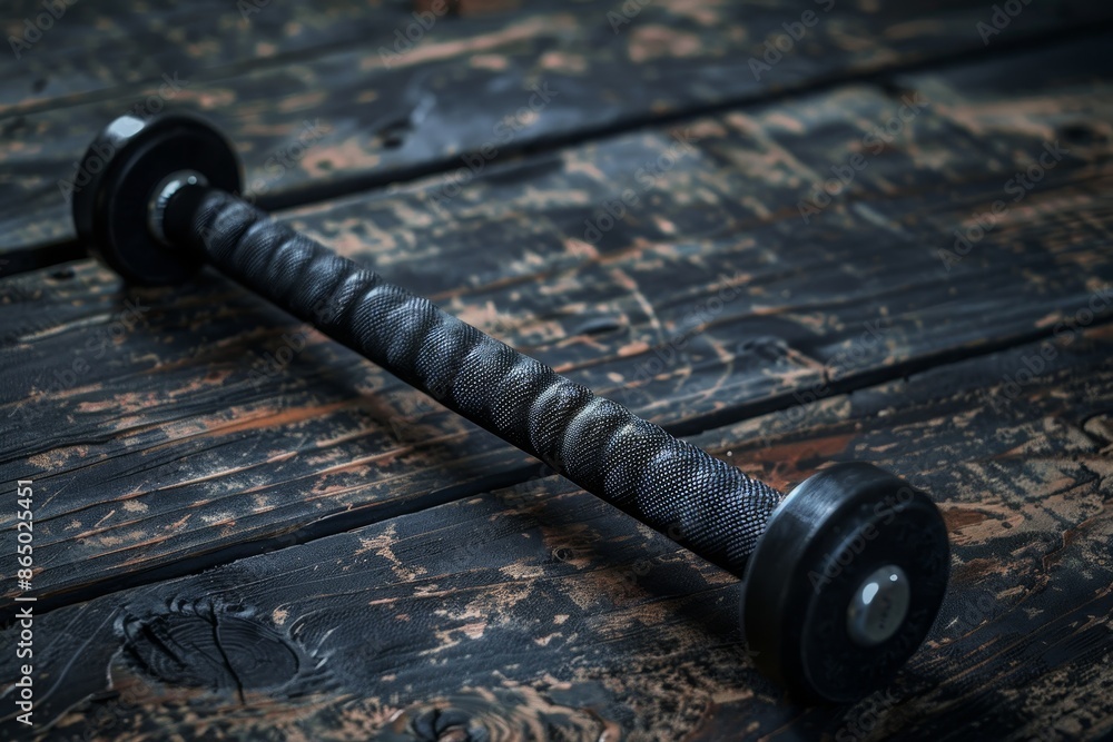 Aufkleber close up view of a metal object placed on a wooden surface, a tool that is used for performing a var