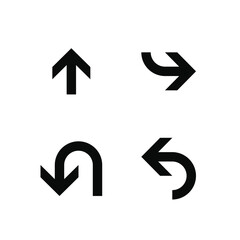 Direction arrows icon set. Vector illustration